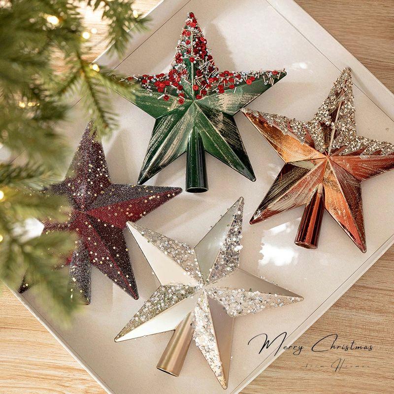 乐天商城 - クリスマス ツリートップ 星 20cm スター トップスター キラキラ 大きめサイズ かわいい 五芒星 オーナメント 飾り 幸運星 クリスマスツリー装飾 北欧 オシャレ インテリア 飾り クリスマス用 プレゼント ギフト お祝い パーティー Xmas 緑 ワイン シャンペン コーヒー