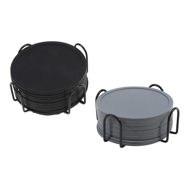 樂天商城 - 12x 10cmシリコーンコースターコーヒーコースター卓上用汎用性のあるアクセサリーアンチスキッド用の耐火性ガラスクッションホルダー