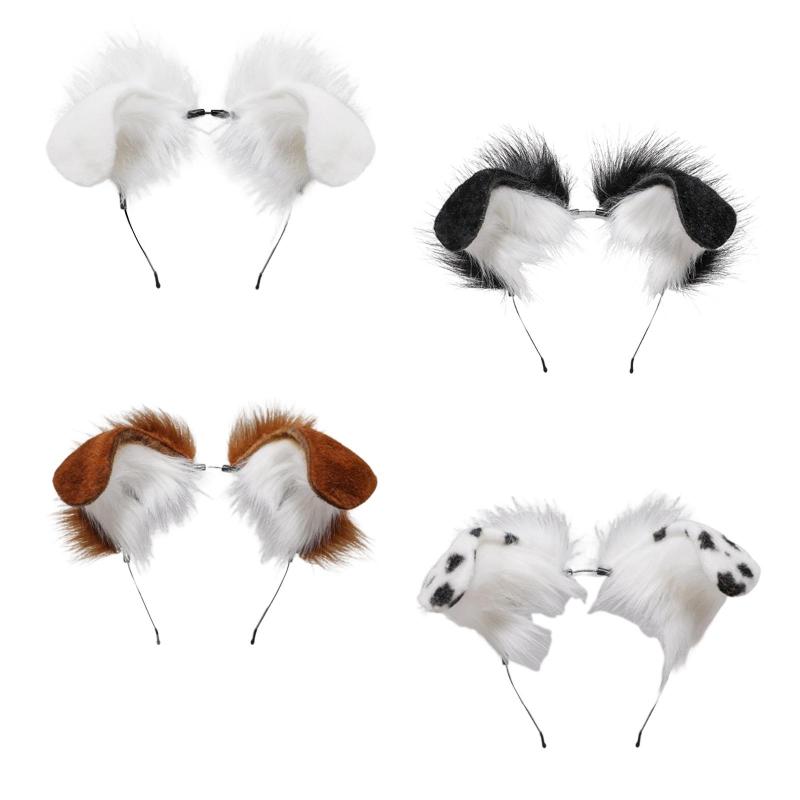 樂天商城 - 折り畳み式犬耳ヘアバンド コスプレアクセサリー 快適な着用感 アクセサリー 仮装用 柔軟 リアル 多用途 ヘッドピース