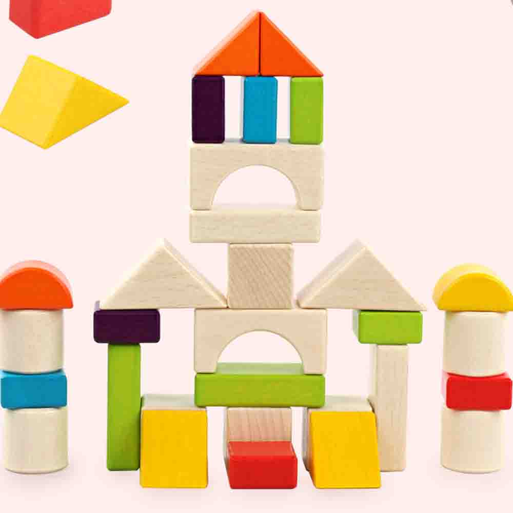積み木 知育玩具 木のおもちゃ パズル おもちゃ つみき 積木 木製 無着色 赤ちゃん 1歳 2歳 3歳 モンテッソーリ 教育玩具 誕生日プレゼント 出産祝い クリスマス 入園 お祝い 学習 ブナ材 30pcs 2