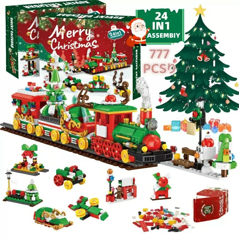 【サイズ】このセットは、クリスマスをテーマにした24個の組み立てキット、子供がもらって嬉しいプレゼントに間違いありません。面白い表現を備えた魅力的で本物のようなデザインを誇っています。クリスマス気分にぴったりです、素晴らしい組み立てキットとなっています。パッケージ内容：グループの件24個、説明書【 アドベントカレンダー】このアドベントカレンダーには、特別な驚きが詰まっています。それぞれの小箱の中のブロックは、1つの小物を組み立てることができます。クリスマスまでの24日間、1日に1つの箱を開けると、24個のブロックを組み合わせて、1つの大きなクリスマスツリーを作ることができます【クリスマス気分】このカレンダーは、クリスマスのカウントダウンを楽しくするだけでなく、創造性なツールとしても機能します。サンタクロース、クリスマスツリーなどクリスマスらしいデザインのクリスマスブロックセットは、24 in1デザイン、個で置いても組み合わせて置いてもクリエイティブです【可愛いの贈り物】創造性と観賞性を兼ね備え、大人から子供まで皆に喜ばれます。家族、友人、子供へのプレゼントとしても最適です。建築の過程で実践的なスキルを磨き、創造性と想像力を刺激することができます、素晴らしいクリスマスプレゼントです。クリスマス、誕生日、お正月に特別なプレゼントとして一生覚えておく価値がありますメーカー希望小売価格はメーカーカタログに基づいて掲載しています