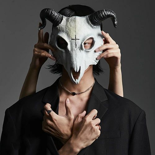 乐天商城 - マスク 仮面 コスプレ ハロウィン お面 羊 コスチューム ハロウィーン halloween 復活祭 パーティー イベント お化け屋敷 忘年会 怖い 仮装 恐怖