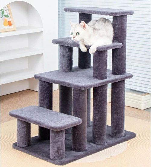 樂天商城 - 猫 カラー1 猫用 階段 ステップ 犬用階段 ドッグステップ ソファ 階段 犬 ステップ 猫の階段 ペット階段 キャットタワー 多頭飼い 大型猫用 スリム 猫タワー 大型 爪研ぎ 据え置き 省スペース