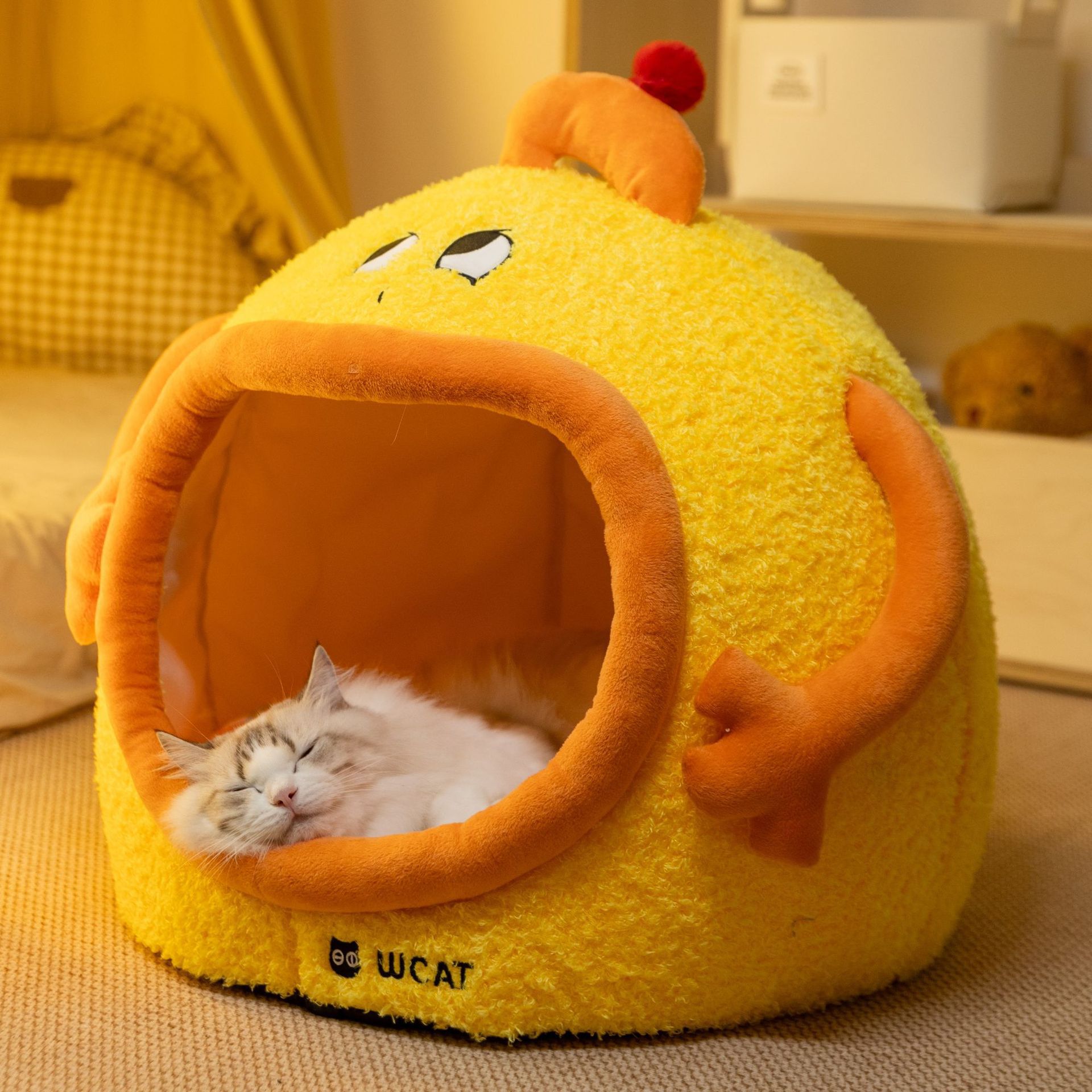 樂天商城 - 冬用 犬 ベッド 洗える 猫 あったか 冬 ドーム 暖かい ドーム ベッド 犬 小型犬 猫 いぬ ねこ イヌ ネコ 手洗い 秋 冬 屋内用 あったか
