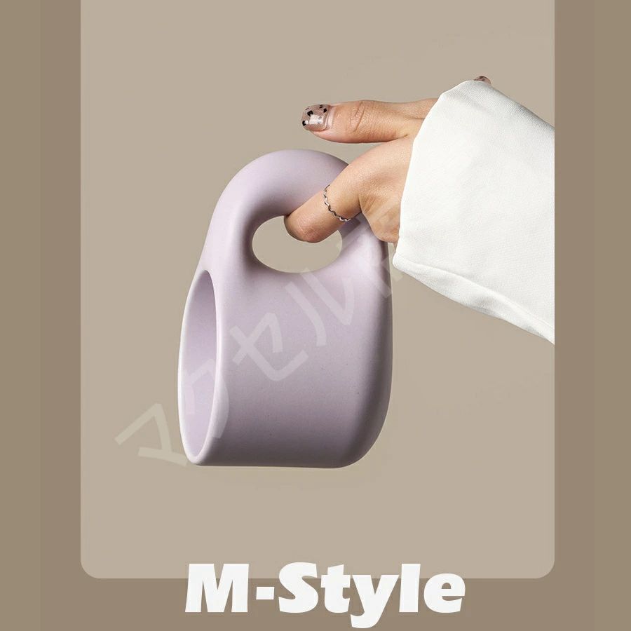 Smart+の2点セット マグカップ ソーサー 韓国雑貨 × 300ml 母の日 実用的 ハンドメイド 手作り マグ プレート 食器 アート ティーカップ コーヒ｜アングル2