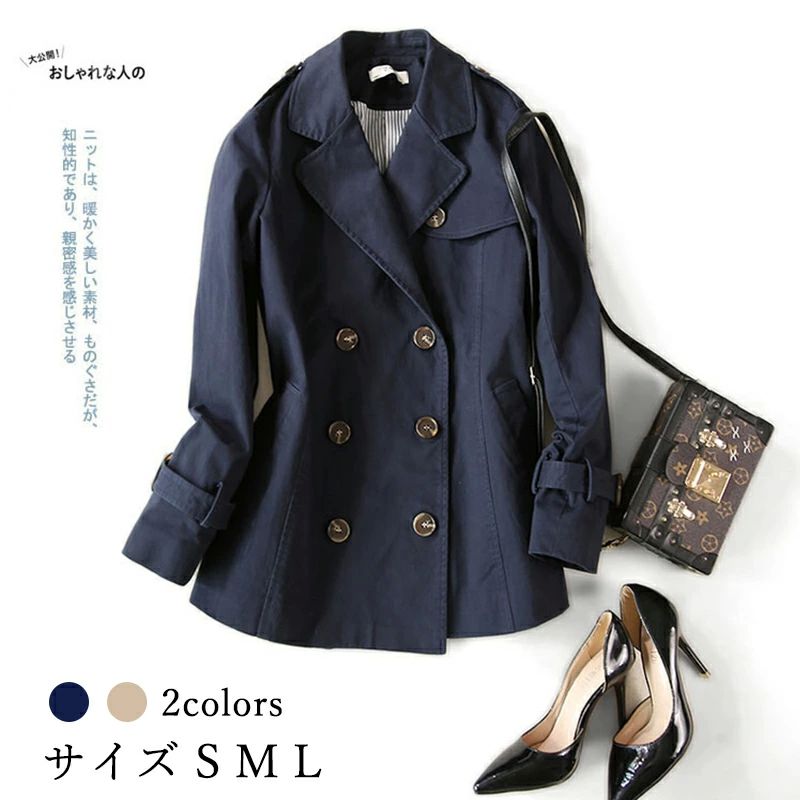樂天商城 - 高 トレンチコート 暖かい 通勤着 軽い コート 上品 レディースファッション 50代 40代 30代 20代 ミドル丈 おしゃれ レディース