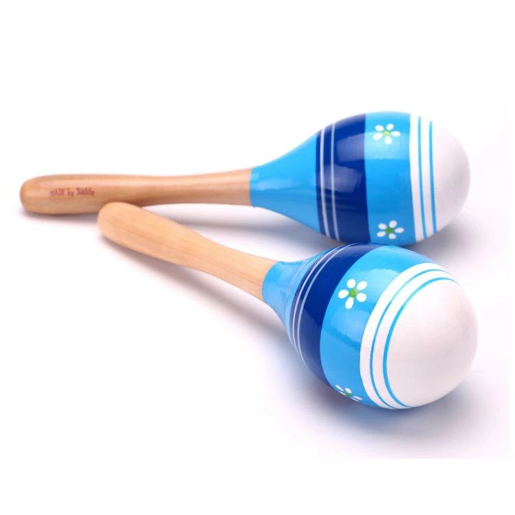 Smart+のマラカス 赤ちゃん おもちゃ ベビー 楽器 音楽玩具 幼児楽器 木製マラカス 知育玩具 幼児教育 幼稚園 プレゼント 出産祝い 音楽認知 2本組｜アングル2
