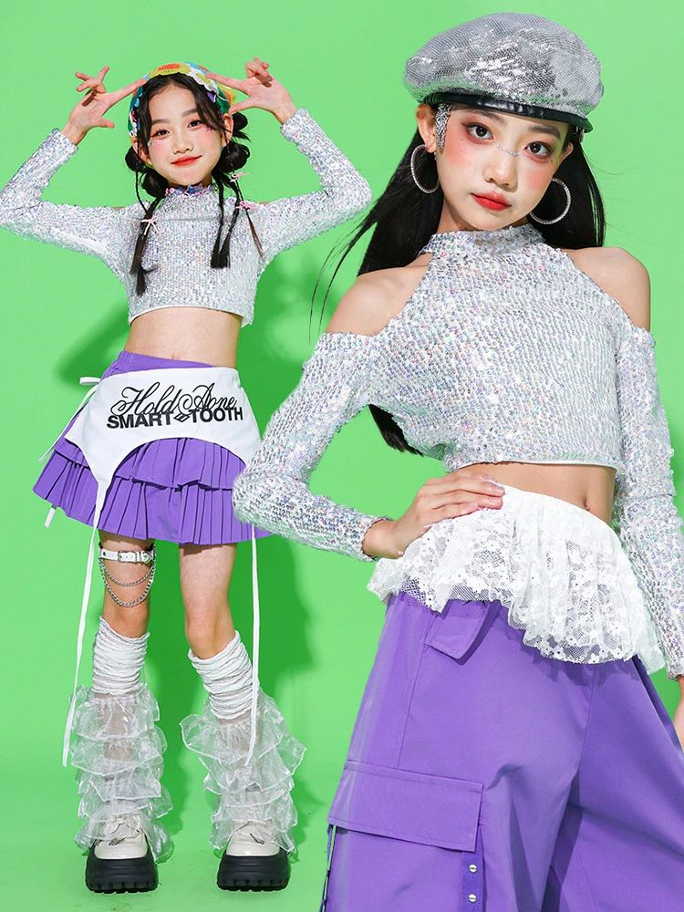 イベ 応援団 ガールズ ダンス衣装 発表会 ティアードスカート カーゴパンツ ダンス...