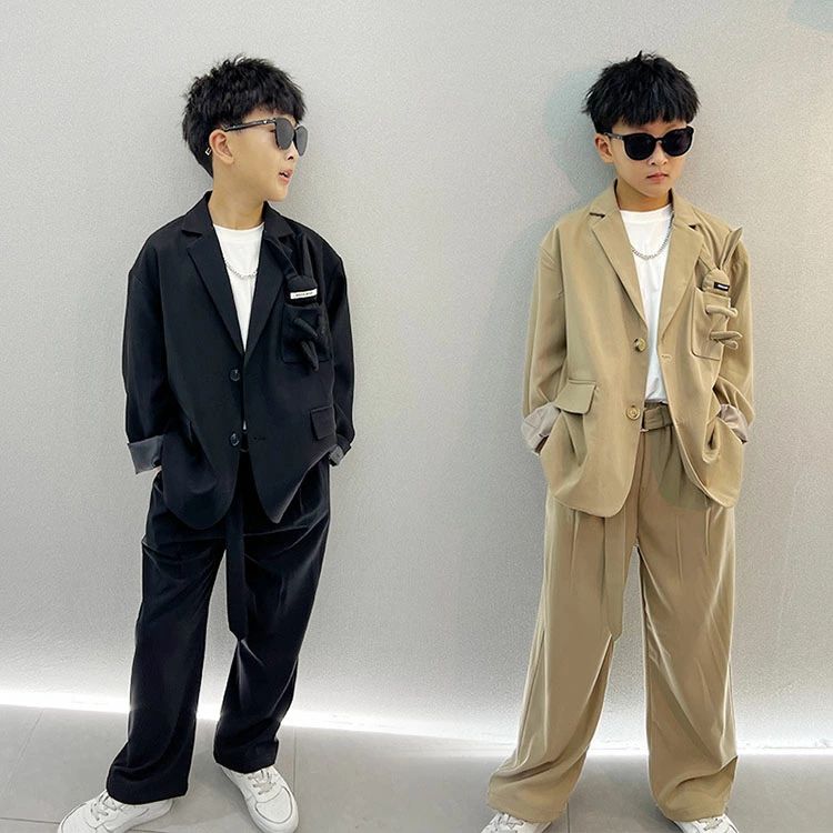 樂天商城 - 入 子供服 長袖 スーツ 卒園式 フォーマル セットアップ 小学生 160 150 ゆったり 大きいサイズ ジュニア 男の子 スーツ 入学式