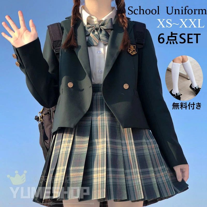 樂天商城 - スカー ブラウス 大きいサイズ 高校生 ジャケット 中学生 子供服 6点セット小学生 ジュニア 女の子 スーツ 卒業式 入学式 学生服
