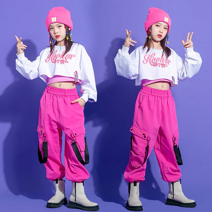 ガ ズボン インナー トップス タンクトップ 長袖 ダンス キッズ 衣装 ヒップホップ 衣装 ジャズダンス セットアップ ダンス衣装