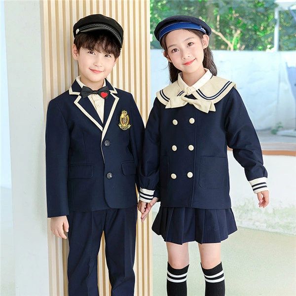 乐天商城 - 男生 女生用 七五三 発表会 スーツ 入学式 春 生徒制服 コスチューム 子供 無地 紺 卒業スーツ 入園式 フォーマル スーツ キッズ