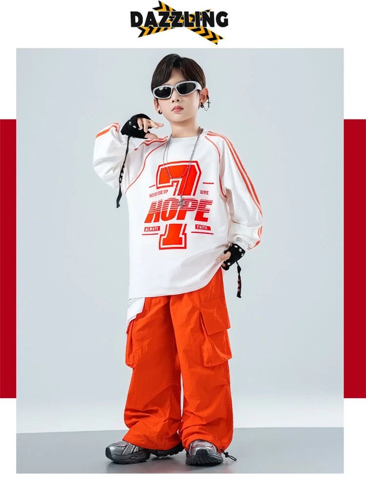 ジュ こども jazz バンダナ k-pop ズボン カーゴパンツ ダンス衣装 男の子 女の子 ...