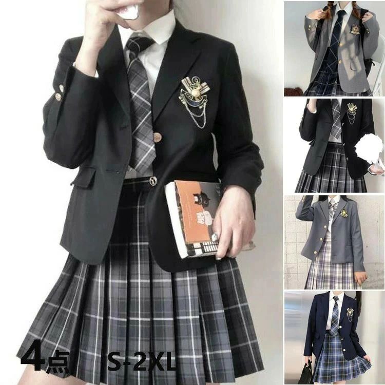 乐天商城 - なんちゃって制服 卒業式 女の子 韓国 スーツ 制服 プレザー 卒服 高校生 入学式 スーツ 女子 中学生 小学生 フォーマルスーツ