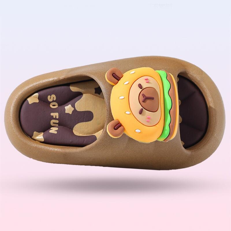 Smart+の女の子 大人 おしゃれ ビーチサンダル 子供 歩きやすい 臭くならない キュート 親子 ルームシューズ スリッパ サンダル カピバラ｜アングル3