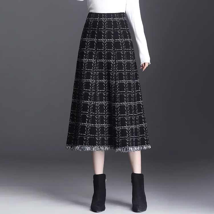 Smart+のレディース スカート スカート ボトムス ツイード ロングスカート 春 夏 秋 冬 秋物 秋服 冬物 冬服 マキシスカート ミモレ丈スカート ゆったり おしゃれ カジュアル ツイードスカート 上品 入学式 入園式 七五三 ママスーツ 大きいサイズ 卒園式 卒業式｜アングル3