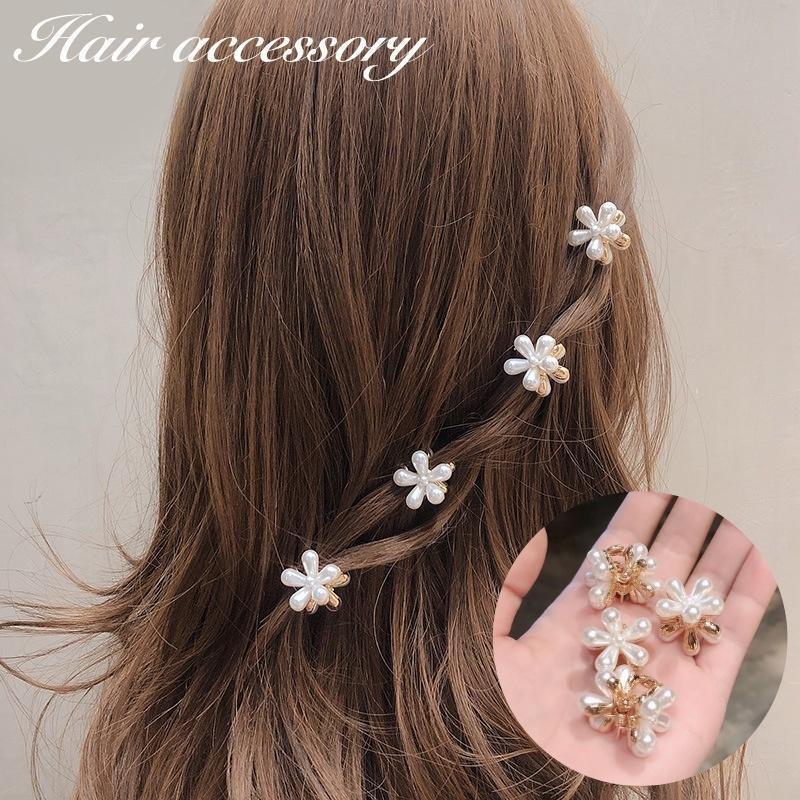 髪飾り お花 ミニクリップ 可愛い ヘアアレンジ 女性 フラワー キュー 髪留め 単品 ヘアクリップ レディース ヘアアクセサリー