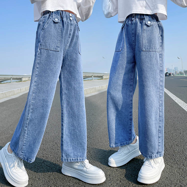 樂天商城 - デニムパンツ 女の子 キッズデニムパンツ 可愛い ガールズ ジーンズ 春 秋 冬 新作 秋着 長ズボン ファッション ジュニア ボトムス 120 130 140 150 幼稚園通学着 170 160