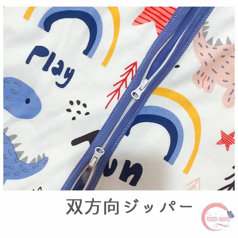 スリーパー 綿 着脱やすい 双方向ジッパー 暖か袖付き おむつ替え簡単 冷房 寝冷え...