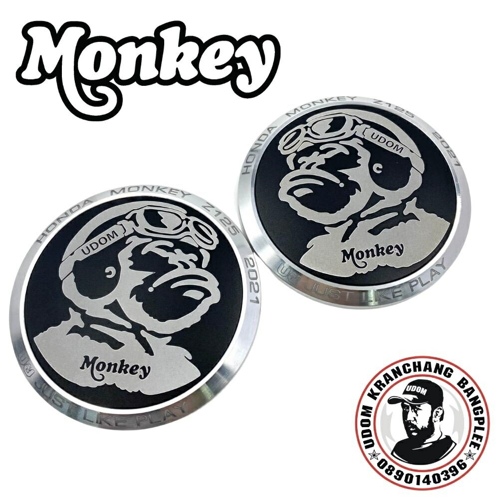 UDOM KARNCHANG ホンダモンキー125 タンクエンブレムバッジ2枚セットHonda Monkey125 UDOM Tank Emblem Badge JB02 JB03