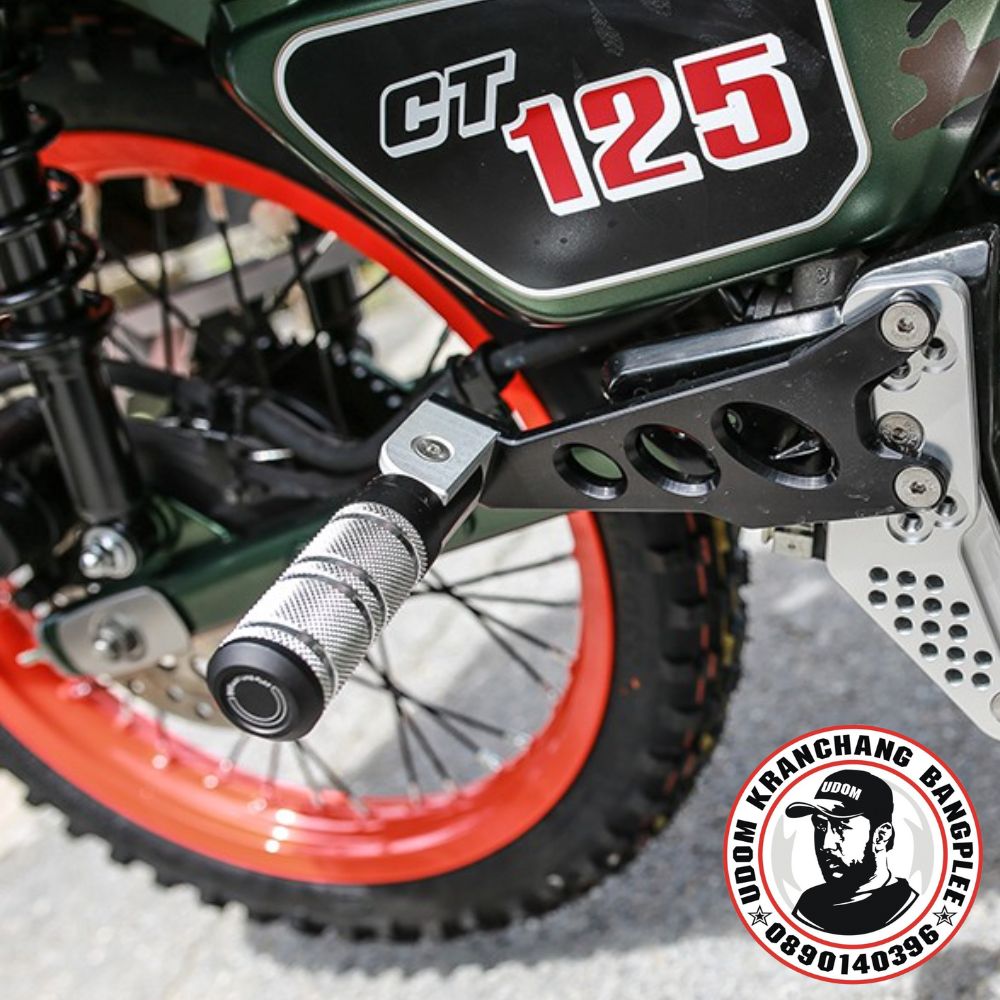 ホンダ ハンターカブCT125 交換用ボディ取り付け型タンデムステップ HONDA CT125 REAR FOOT PEG UDOM KARNGCHANG/リアフットペグ　リアフットレストJA55 JA65