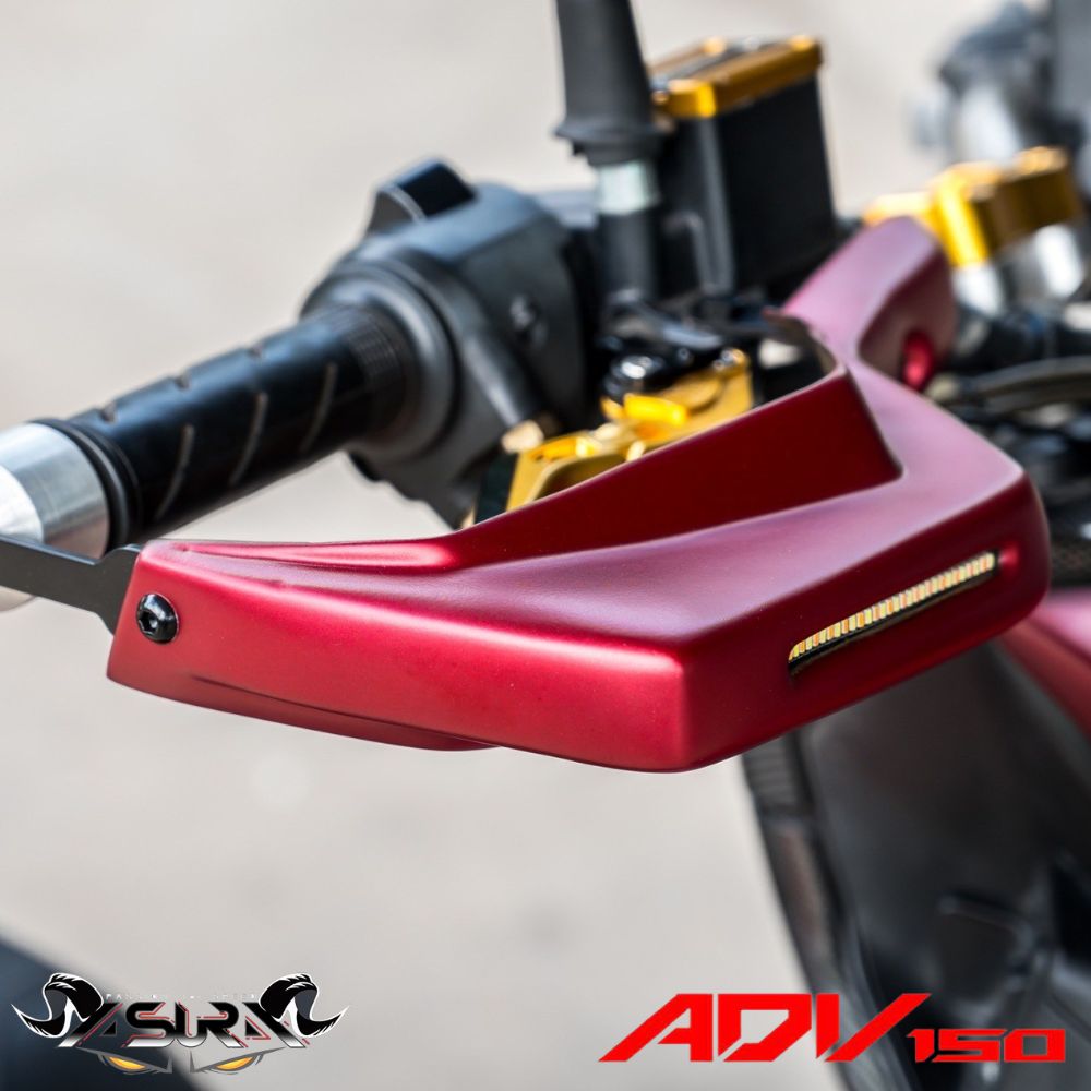 ホンダ ADV150 ウインカー/デイライト付きナックルガード Asura Knuckle Guard For Honda ADV150 KF38