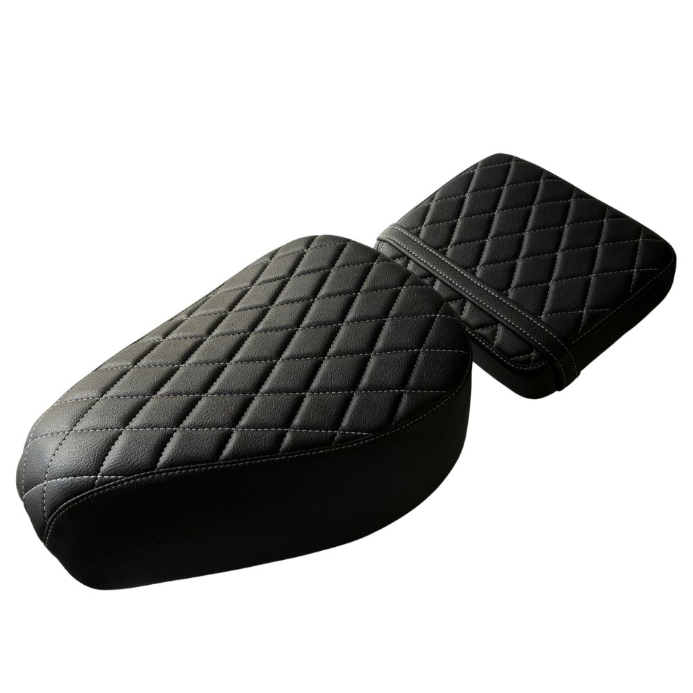 【改良版】BRC ホンダ ハンターカブ CT125用 ペアシート シングルステッチ ダイヤモンド / Cushion Set[Black Diamond-single] for Honda CT125 JA55 JA65