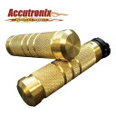 ハーレーダビッドソン用カスタム真鍮グリップ /Accutronix Custom Grips Knurled Grooved Brass Dual Cable fits HD Models