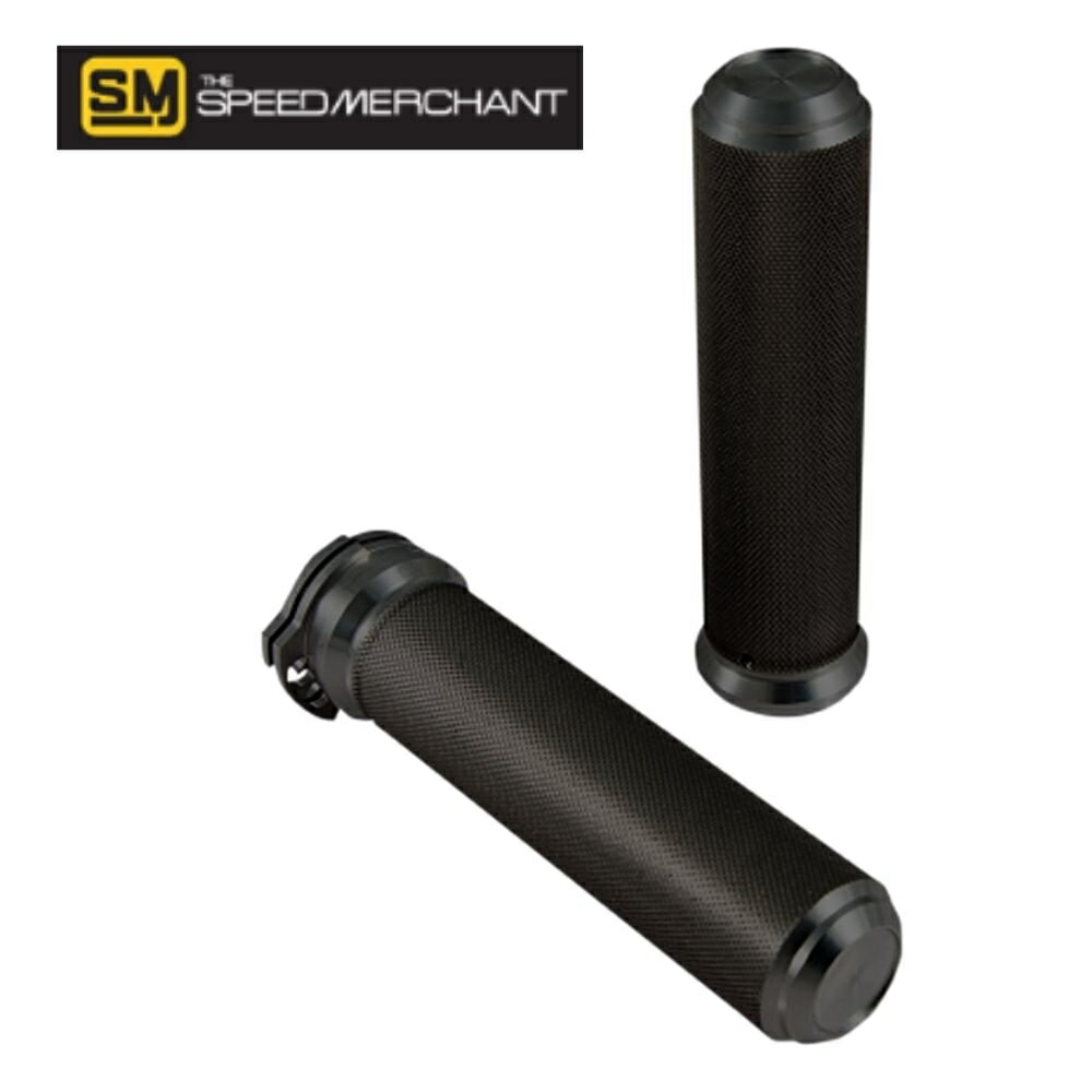 ハーレーダビッドソン用カスタムグリップ［ブラック］/SPEED MERCHANT SPEED GRIPS-BLACK/Harley Davidson Parts