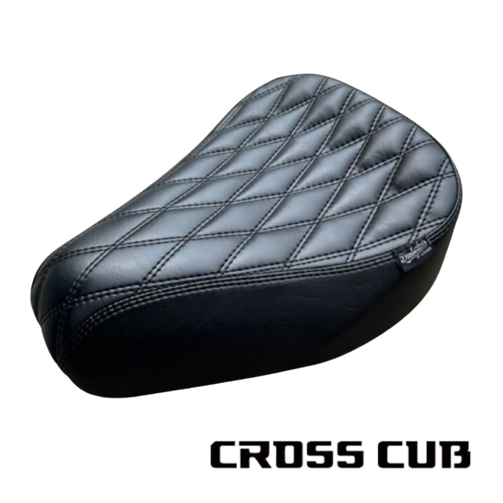 ホンダ クロスカブ CC110用交換シート CC07 / Replacement Seat (Diamond Stripes, Black Thread) for HONDA CC110 Diabolus by K-SPEED （旧Diablo Custom Works）JA45 JA60