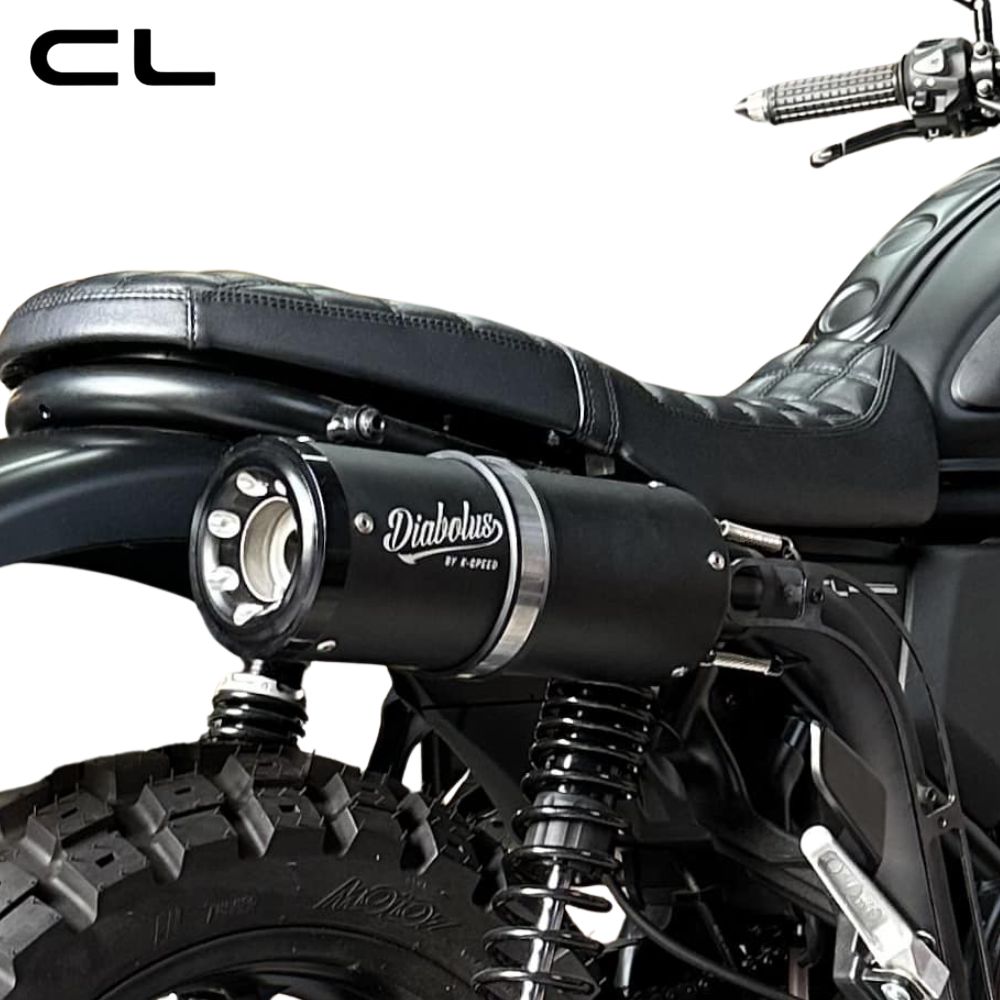 Rakuten - ホンダ CL250用 ブラック スリップオンマフラー CL17 / Diabolus by K-SPEED Super Black Slip-on Exhaust for Honda CL250 MC57