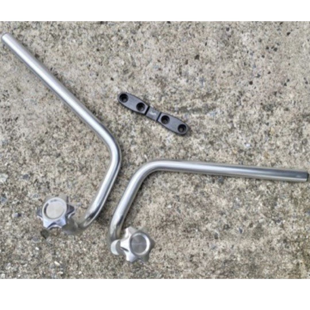 ホンダ ダックス125 交換用ハンドルバーキット シルバー DX041Innovative Adjustable Handlebar for Honda DAX125 (Silver Color) Diabolus by K-SPEED （旧Diablo Custom Works）JB04 2