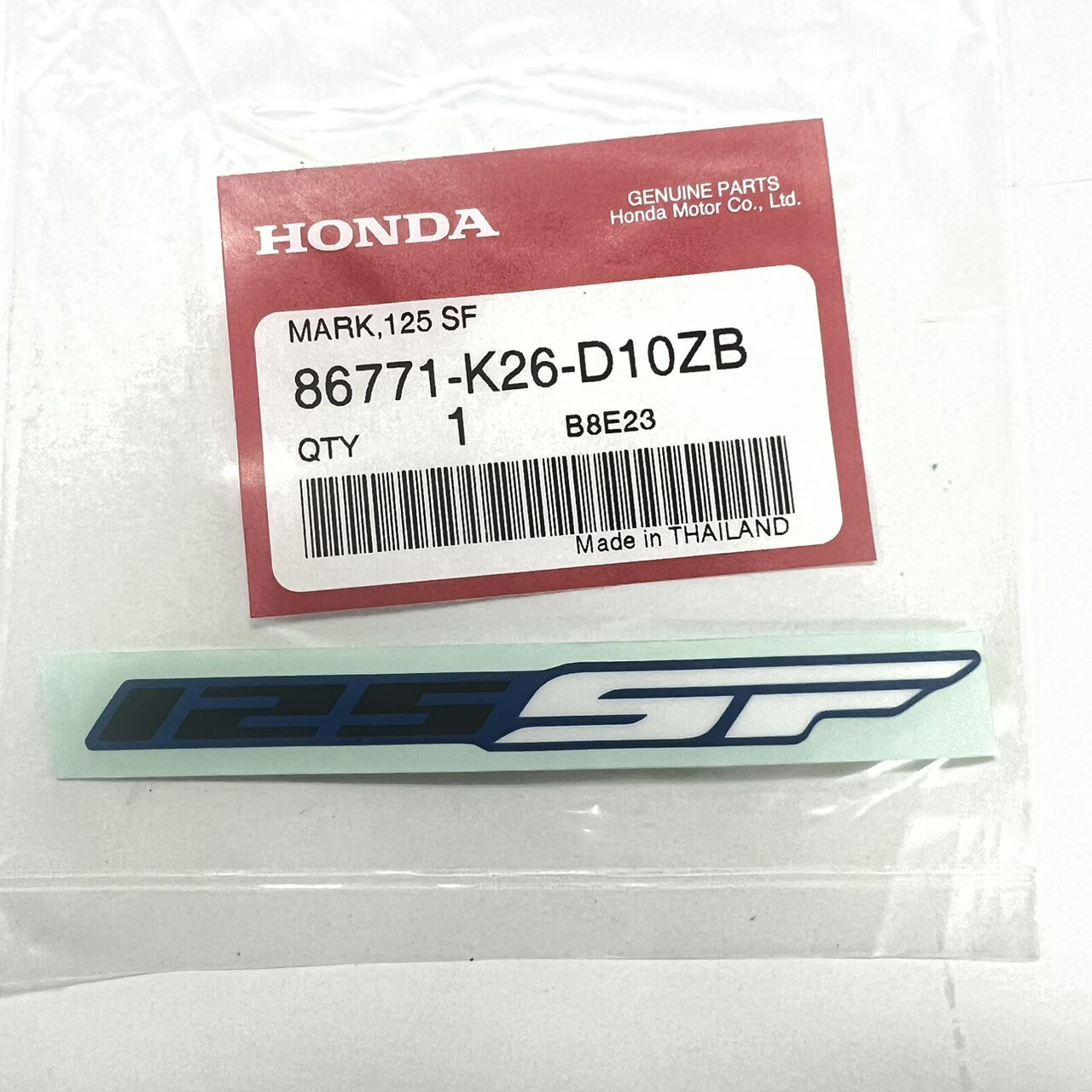 HONDA 純正 リアカウル用125SFロゴ/MSX125 グロム用 Stripe Cowl for Honda MSX125 Grom 86771-K26-D10ZB