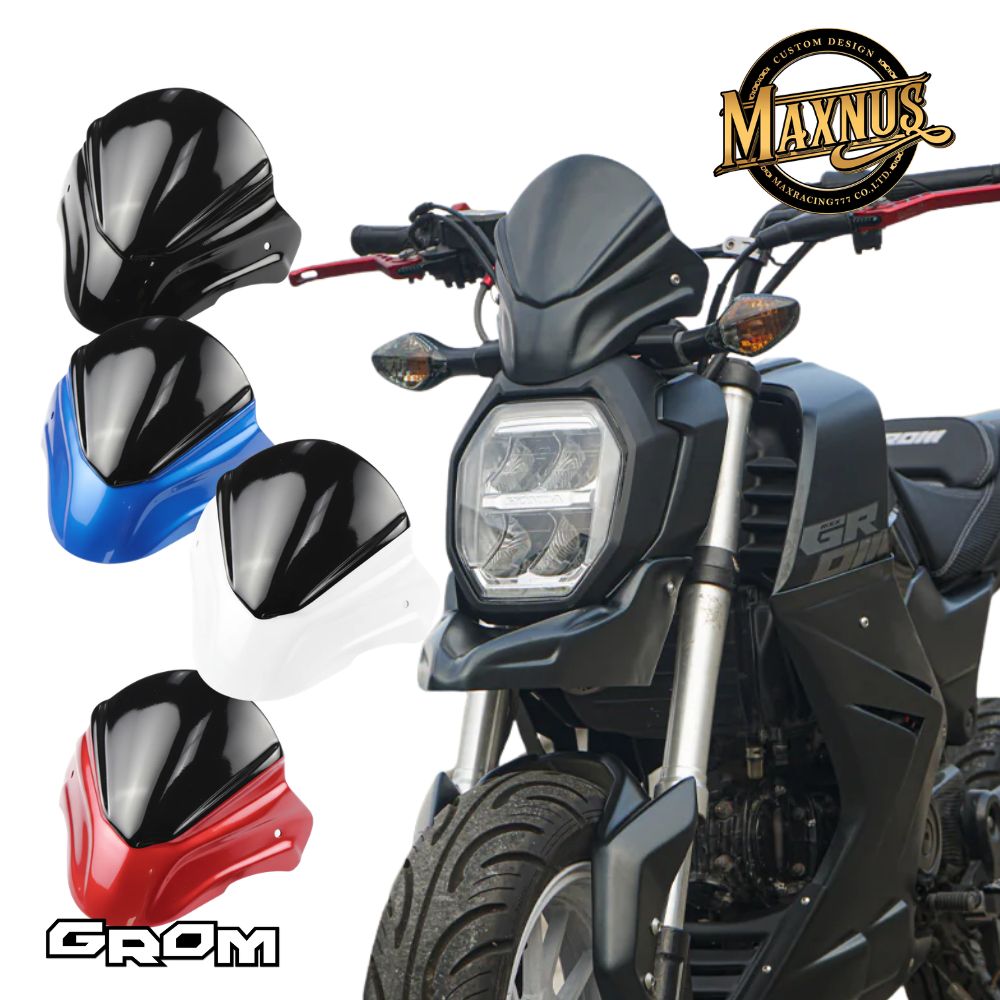 Rakuten - ホンダ GROM125 JC92 2021～ フロントウインドシールド V.1 スモークスクリーン フロントバイザー MAXNUS
