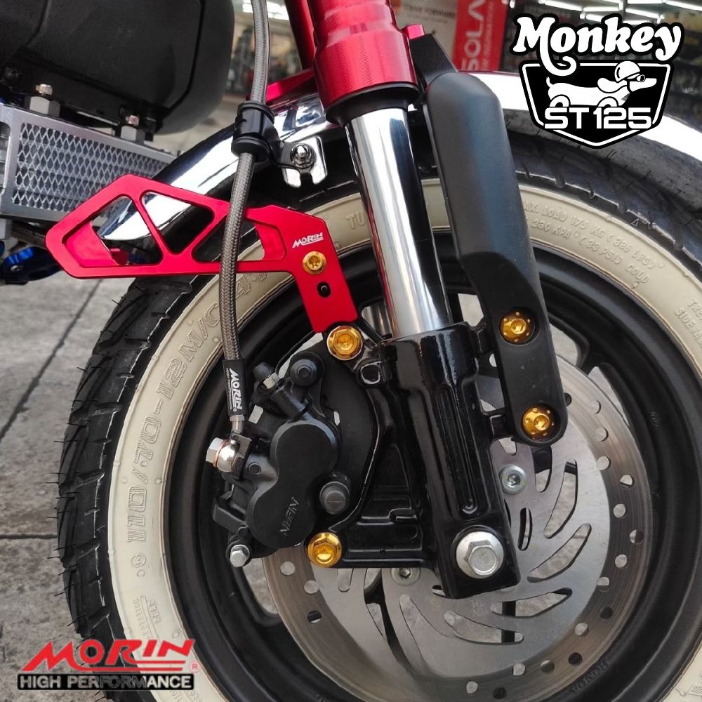 ホンダ ダックス DAX125 5速モンキー125共通ブレーキホースガード / MORIN RACING Side Brake Cover For HONDA DAX ST125 5gear Monkey125