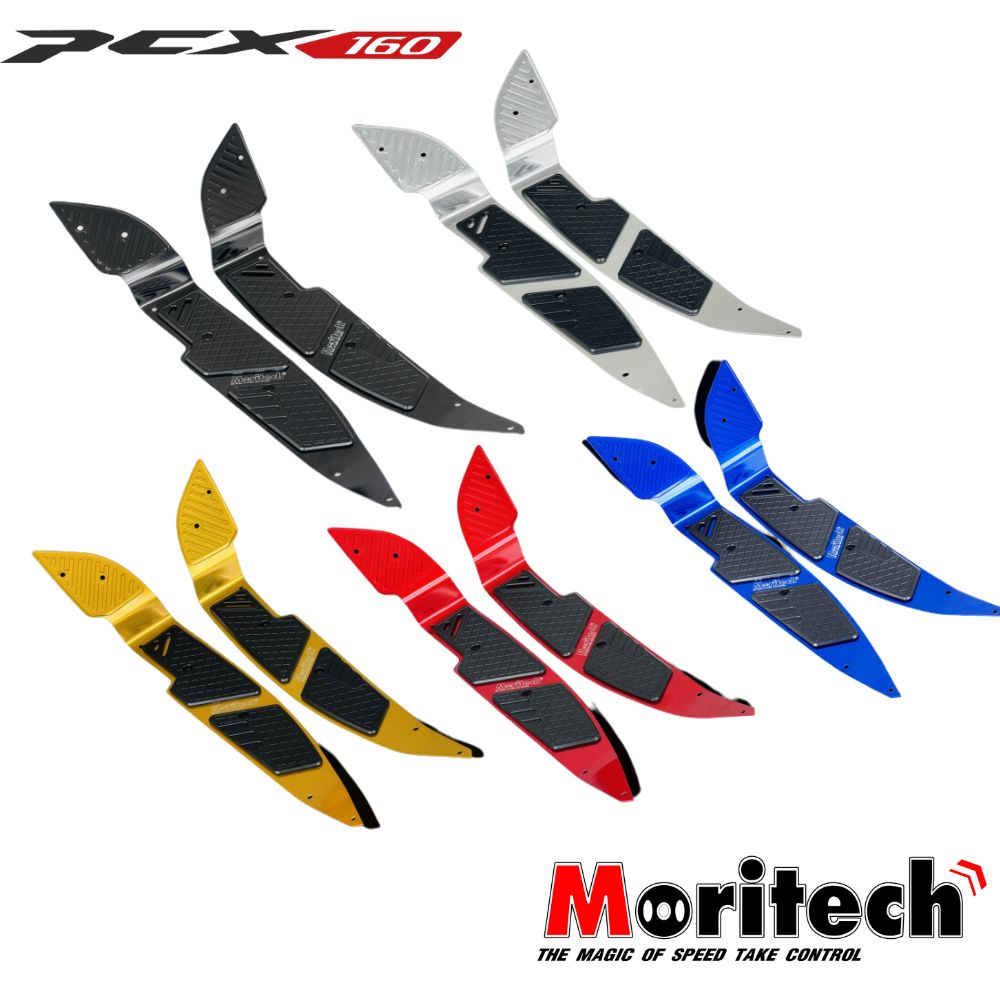 MORITECH ホンダ PCX160 CNC加工ステップボード / Footplate Aluminium CNC For HONDA PCX160 KF47 フロアパネル