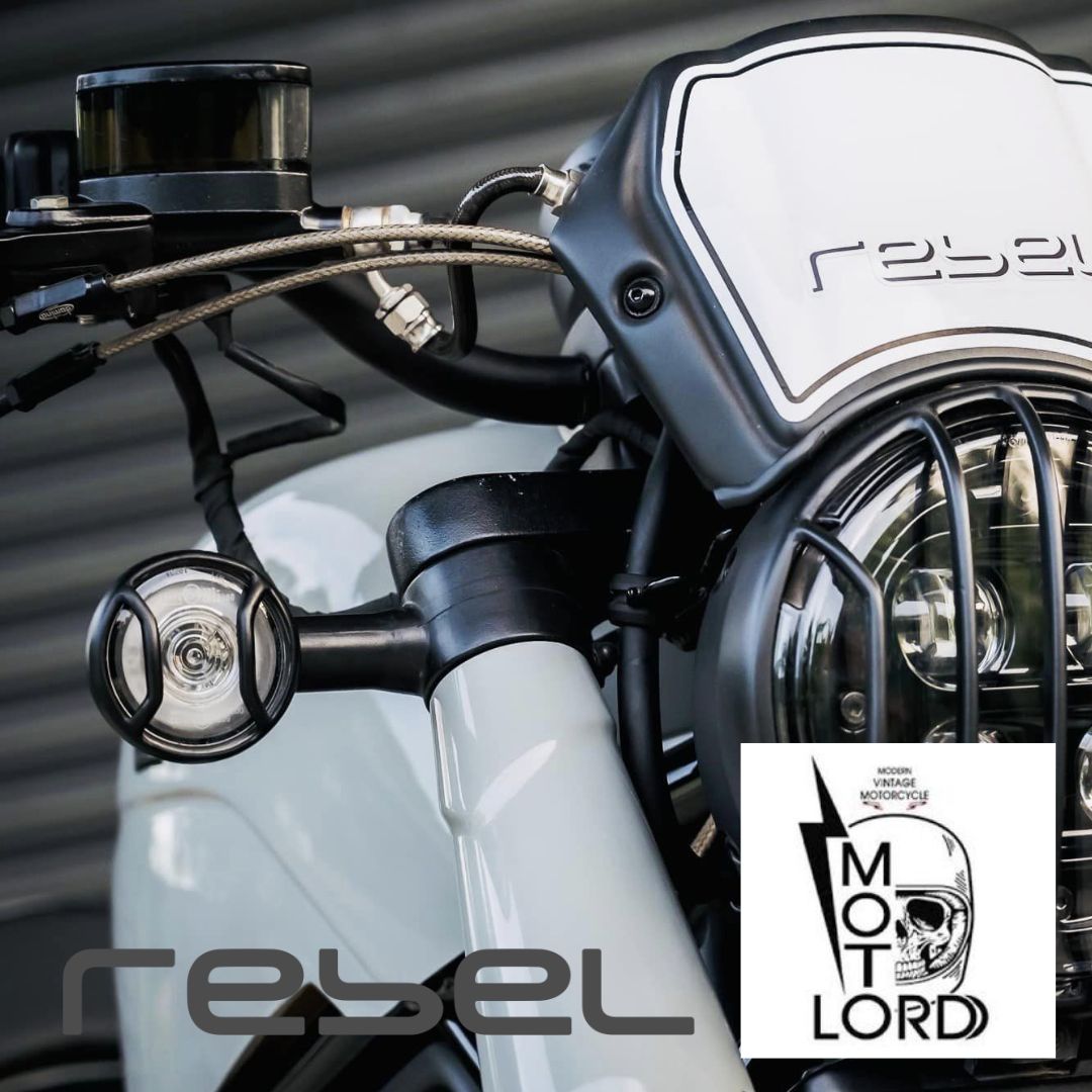 モトロード ホンダ レブル250/500 2020~ウインカーカバーMotolordD Turn Signal Lightning Cover For Honda Rebel300/500 2020-(LED ver.)