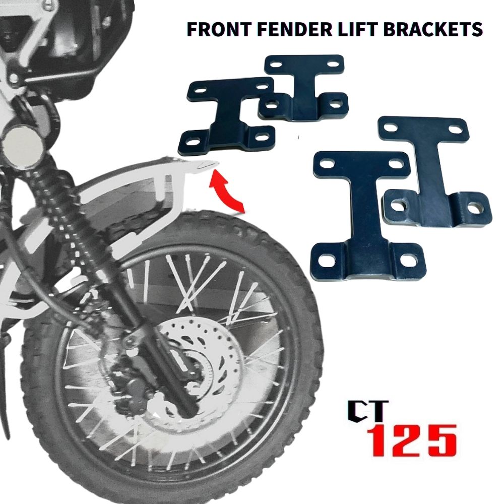 ホンダ ハンターカブCT125用 フロントフェンダーアップステー取り付け説明書付 / FRONT FENDER LIFT BRACKETS For HONDA CT125 JA55 JA65　日本製