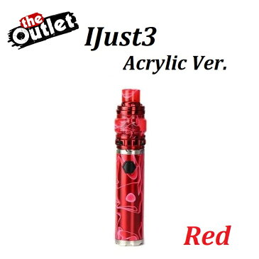 【訳アリ】【アウトレット品】Eleaf iJust3 with ELLO Duro アクリルバージョン [Red] 電子たばこ スターターキット VAPE