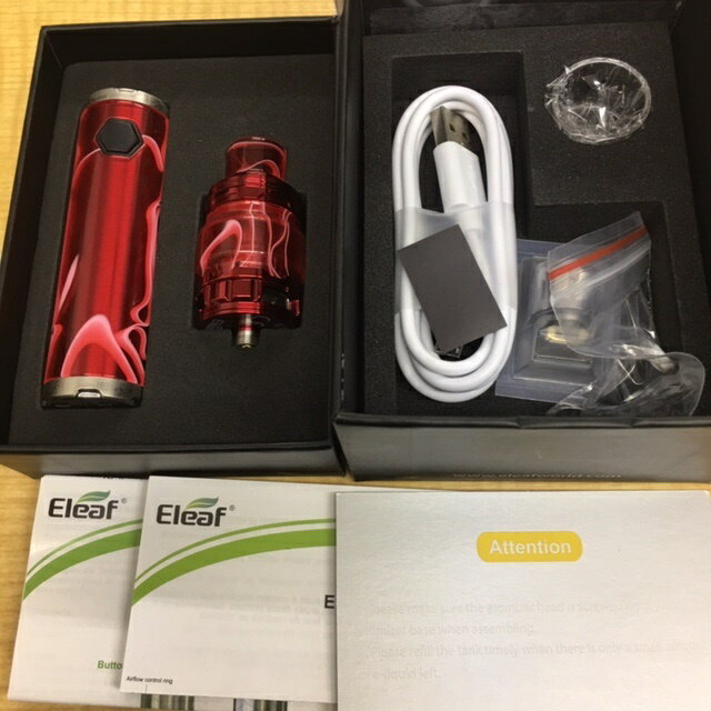 【訳アリ】【アウトレット品】Eleaf iJust3 with ELLO Duro アクリルバージョン [Red] 電子たばこ スターターキット VAPE