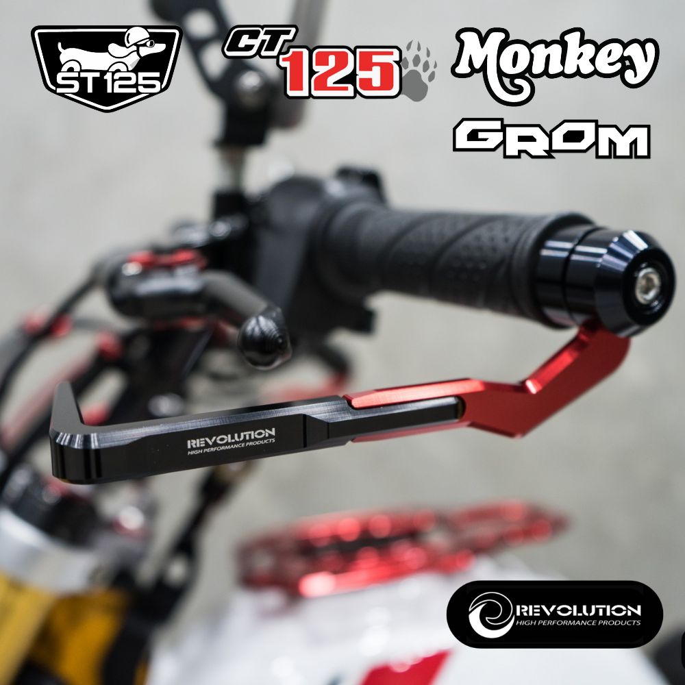 REVOLUTION 汎用レバーガード 左右セット Lever Guard For HONDA CT125 GROM Monkey125 DAX ST125 JA55 JA65 JB03 JB04 JC92 JC75 ホンダ ハンターカブ125 モンキー125 GROM ダックス ST125共通