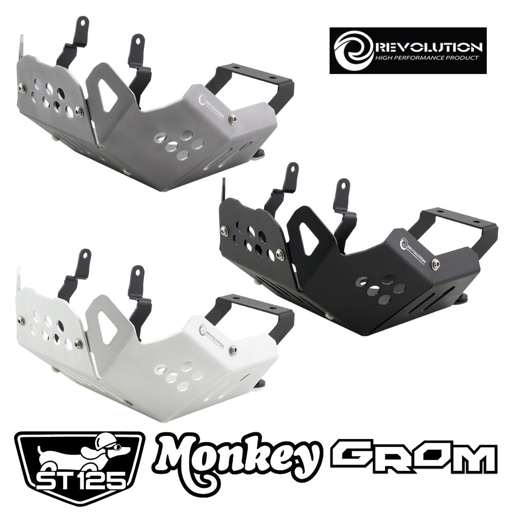 REVOLUTION アンダーガード エンジンプロテクター スキッドプレート ホンダ モンキー125& GROM (5速)&ダックス125共通 / Skid Plate For HONDA GROM Monkey125 DAX125 ST125 JB03 JB04 JC92