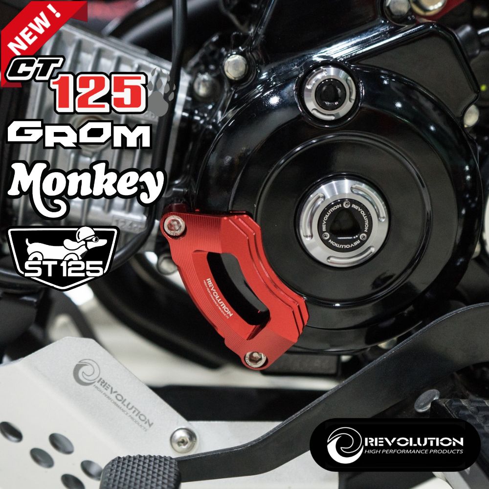 REVOLUTION エンジンプロテクターカバー ホンダ ハンターカブCT125(2023) DAX125 GROM Monkey(5速)用/ENGINE PROTECTOR COVER For HONDA CT125 ST125 GROM Monkey JA65 JB04 JB03 JC92