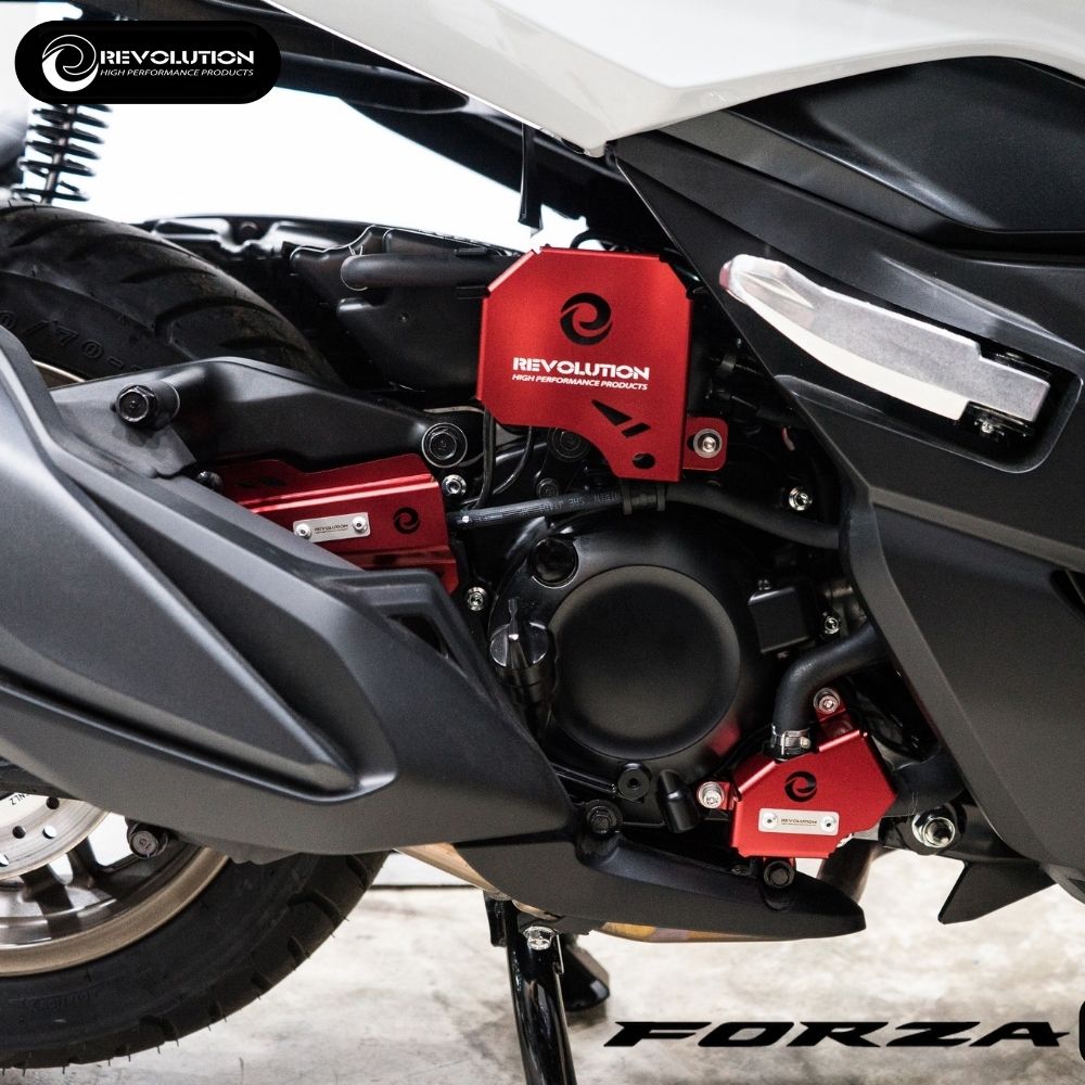 REVOLUTION ホンダ フォルツァ用イグニッションコイル ・ブレーキケーブル・ ウォーターポンプガード 3点セット / REVOLUTION Ignition Coil + Brake Cable + Water Pump Guard For HONDA FORZA MF17
