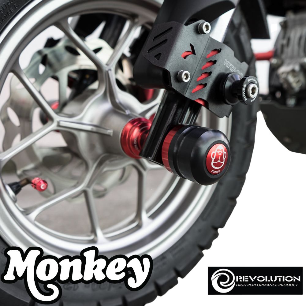 REVOLUTION ホンダモンキー125 ホイールクラッシュガード 前輪後輪セット5色 Honda Monkey 125 Wheel Crash Bung Axle Sliders Front and Rear JB02 JB03 レボリューション