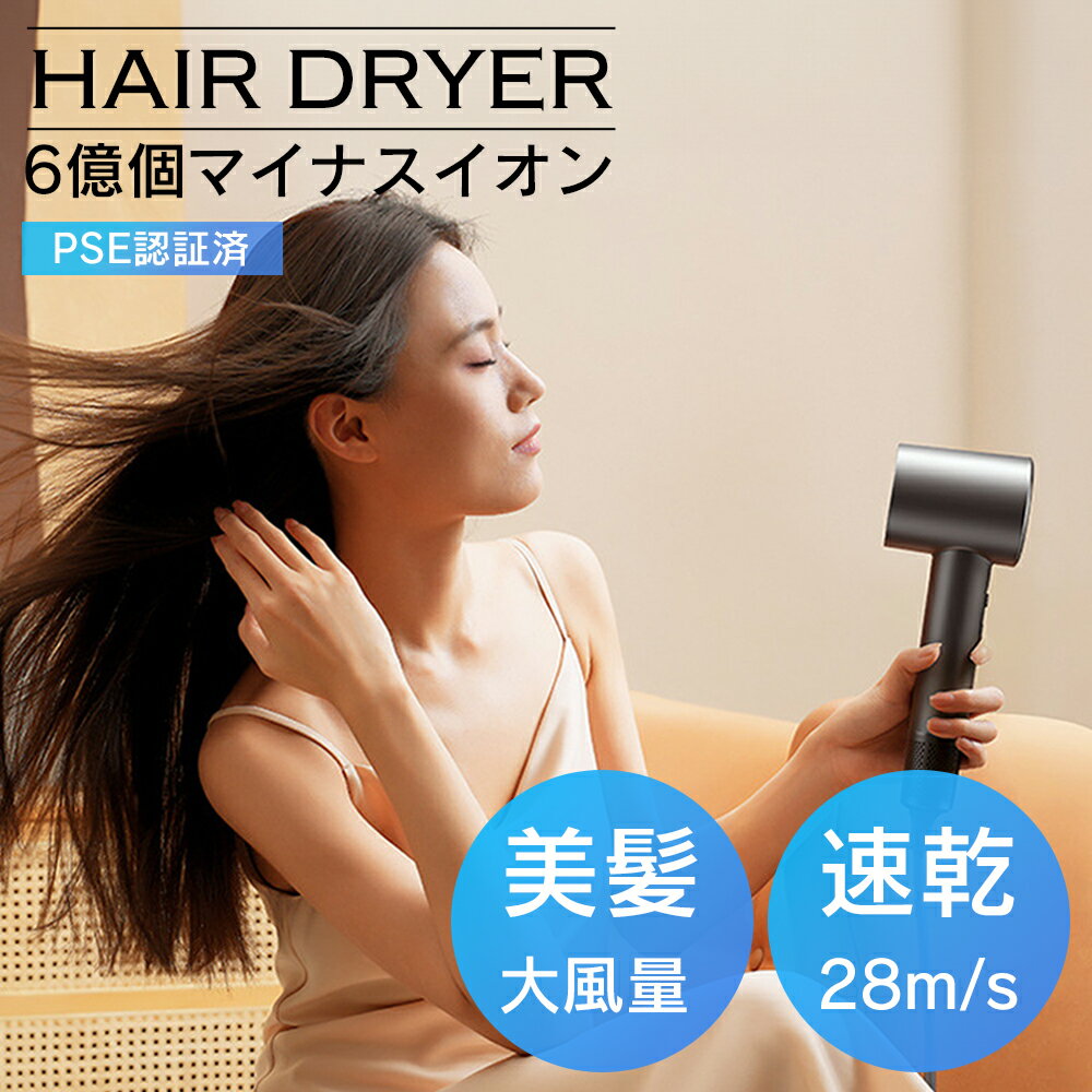 ドライヤー ヘアドライヤー 大風量 軽量 マイナスイオン 速乾ドライヤー 高速ドライヤー スピーディーイオンドライヤー 速乾 時短 ドライアー 温度調整 3段階...