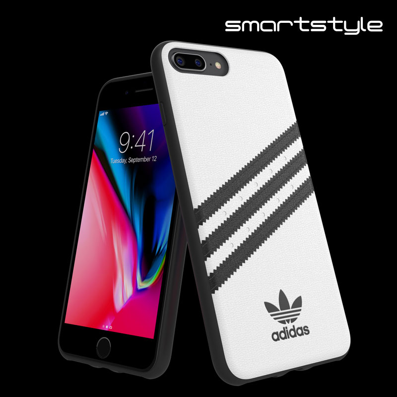 アディダス スマホケース メンズ adidas アディダス スマホケース iPhone 6 Plus / 6S Plus / 7 Plus / 8 Plus ケース アイフォン カバー スマホケース 耐衝撃 TPU SAMBA サンバ ホワイト 白 ※当店限定1年保証※