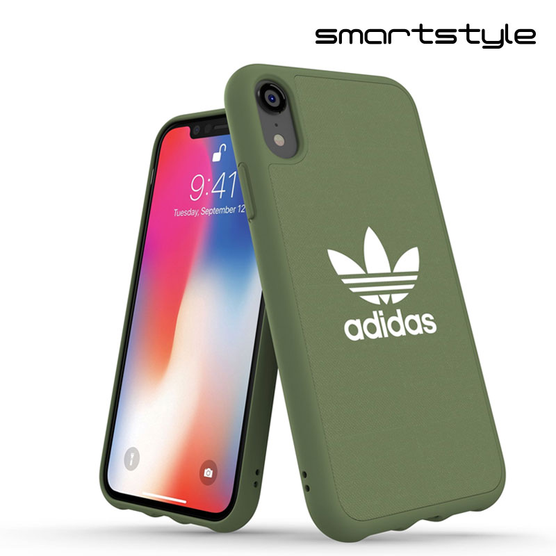 アディダス スマホケース メンズ adidas アディダス スマホケース iPhone XR ケース スマホケース アイフォン カバー 耐衝撃 TPU キャンバス地 adicolor トレースグリーン ※当店限定1年保証※