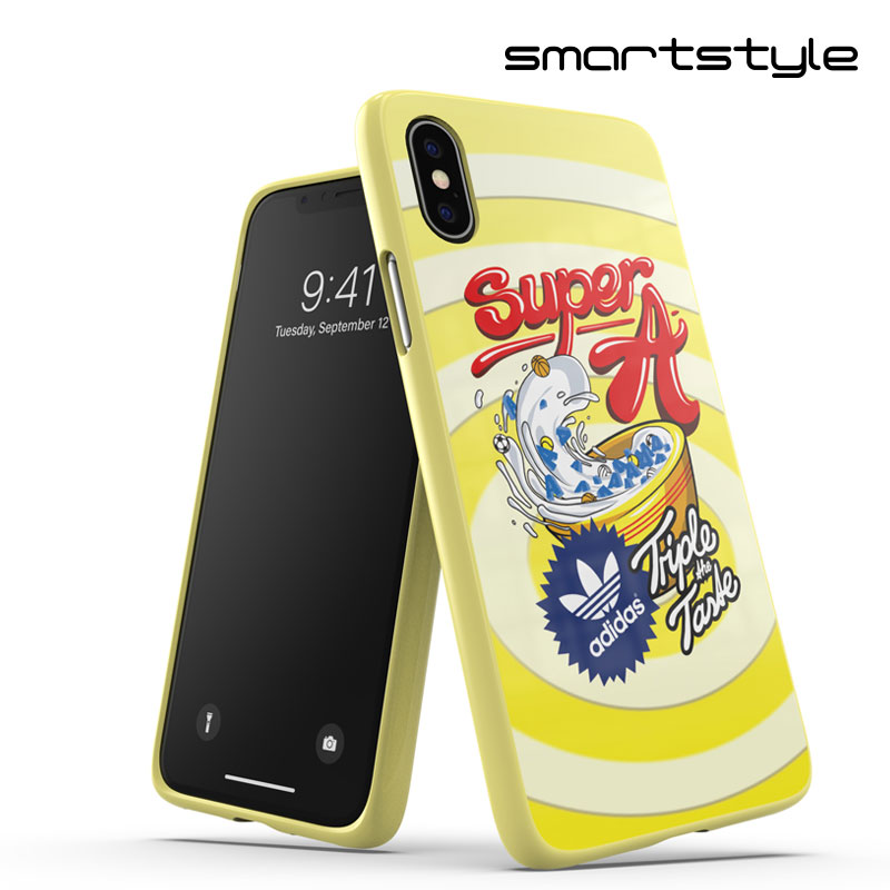 【※返品不可※アディダス在庫処分品】 adidas アディダス ケース アイフォン カバー スマホケース 耐衝撃 TPU BODEGA (ショックイエロー、アクディブオレンジ) iPhone11/iPhone11pro/iPhoneX/XS/iPhoneXSMax イエローオレンジ 黄色