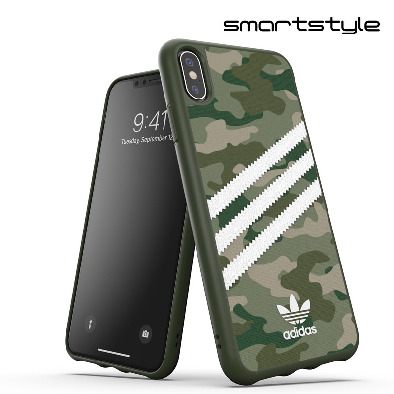 アディダス スマホケース メンズ adidas アディダス スマホケース iPhone XS Max ケース アイフォン カバー スマホケース 耐衝撃 TPU SAMBA サンバ カモ x ロー・グリーン ※当店限定1年保証※